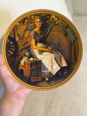 Norman Rockwell Cream and Black Collector Plate Backstamp